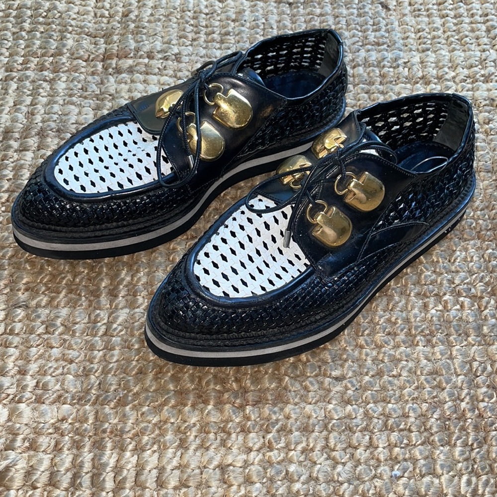 Alexander McQueen vintage woven braided shoe